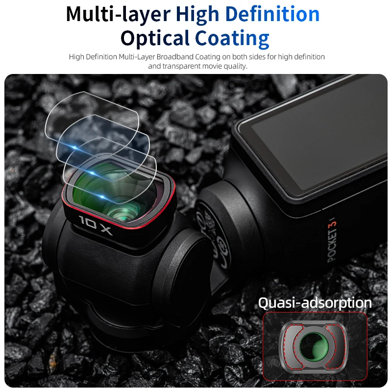 STARTRC 포토 10X 매크로 필터 DJI 오즈모 포켓 4 3 카메라 렌즈 액세서리