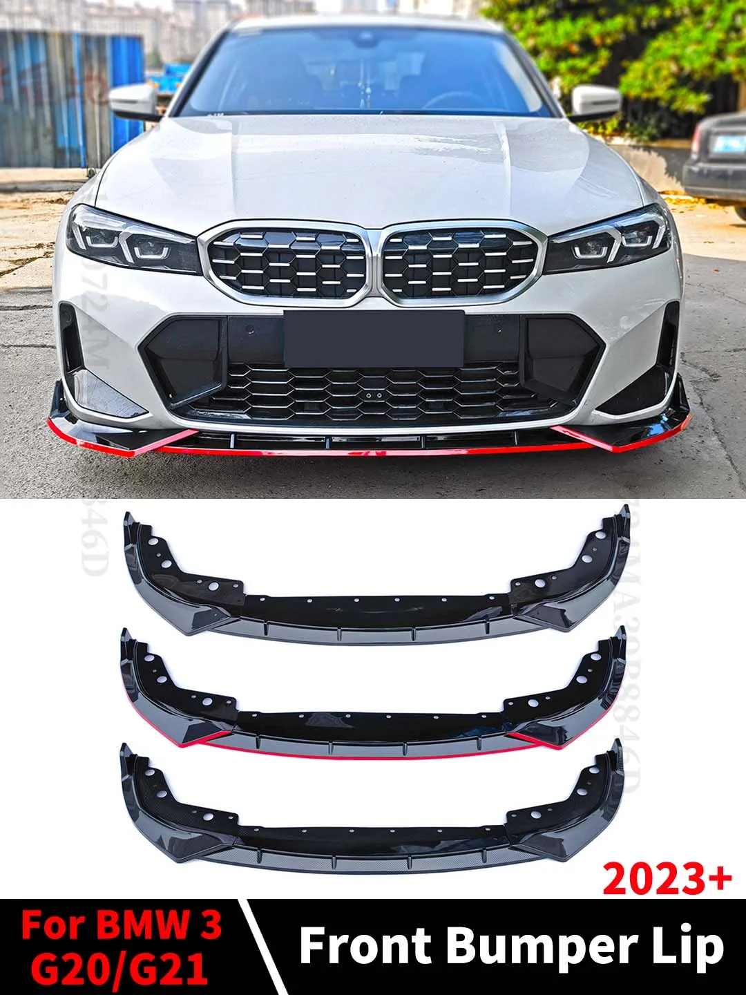 Air Dam Deflettore Paraurti Anteriore Labbro Mento Splitter Body Kit Diffusore Per Bmw G20 G21 Serie 3 2023 330I 320D M340I Touring Tuning