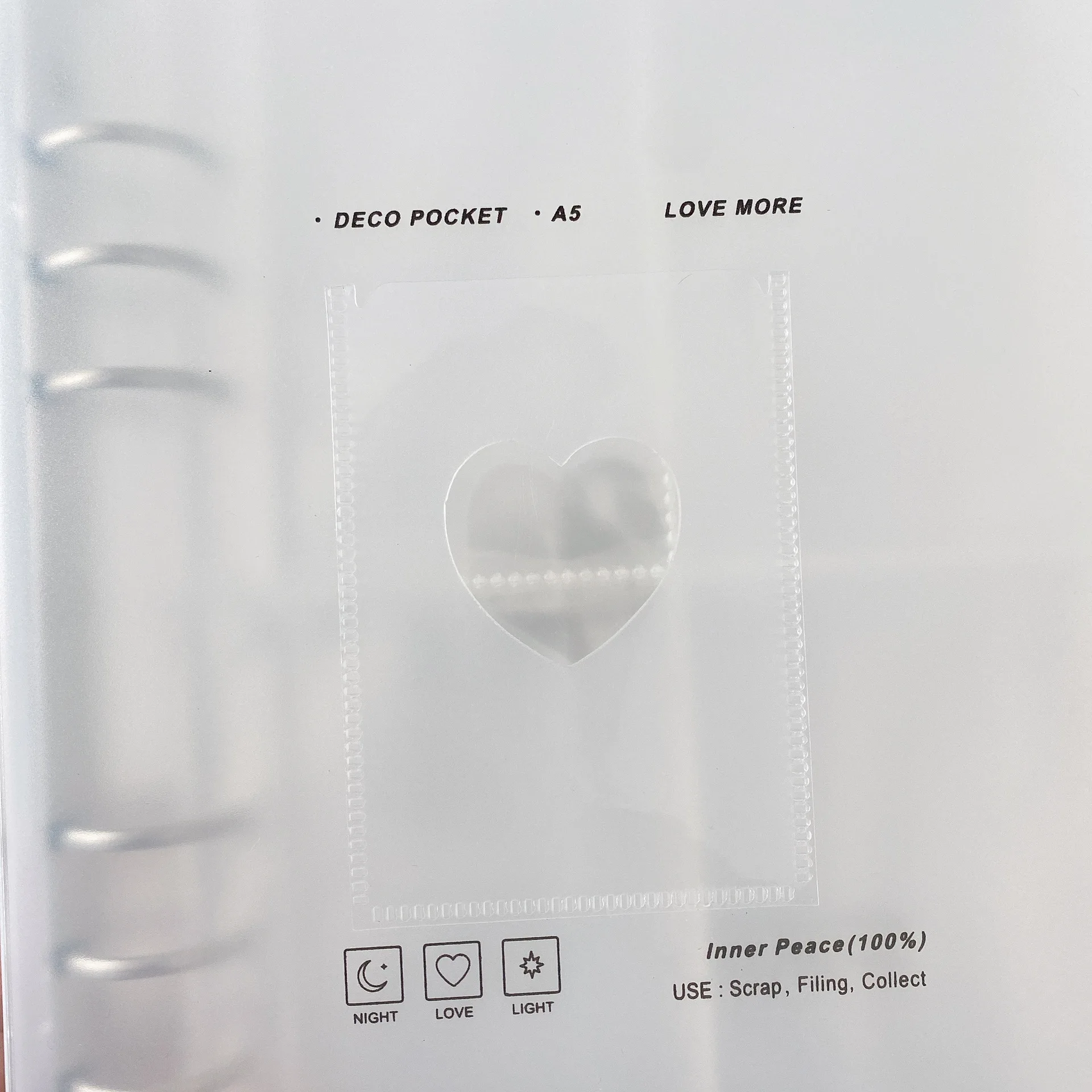 A5 Binder Photocards Collect Book Postcard Holder 10PCS Sleeves Journal Agenda Planner School Stationery