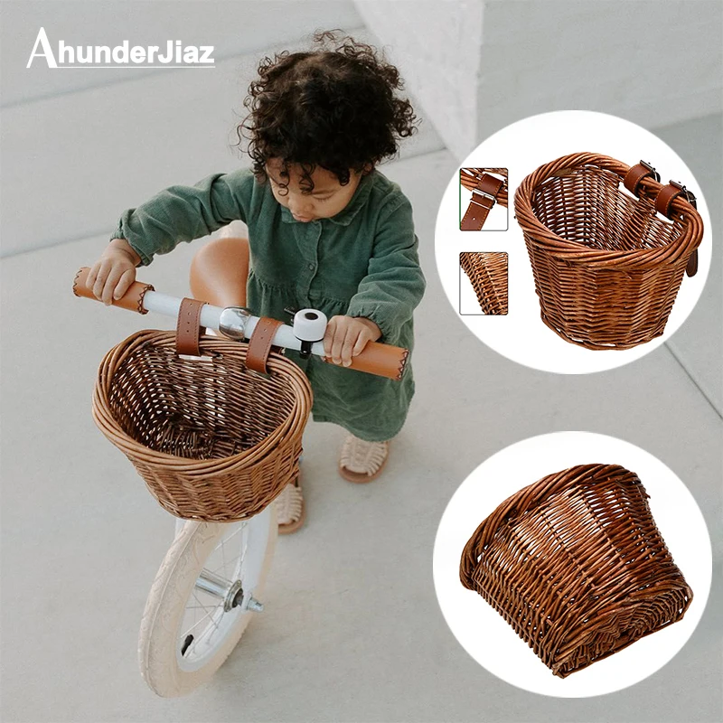 Vlo en Osier pour Adulte - Panier pour vlo Avant tress Main - Rangement