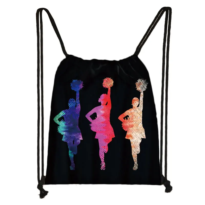 Cheerleading Girls Backpack for Teenager Girls Shoulder Bags for Travel Birthday Party Bag Cheerleader Women Drawstring Bags 2