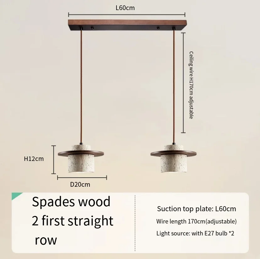 Walnut 2 lights