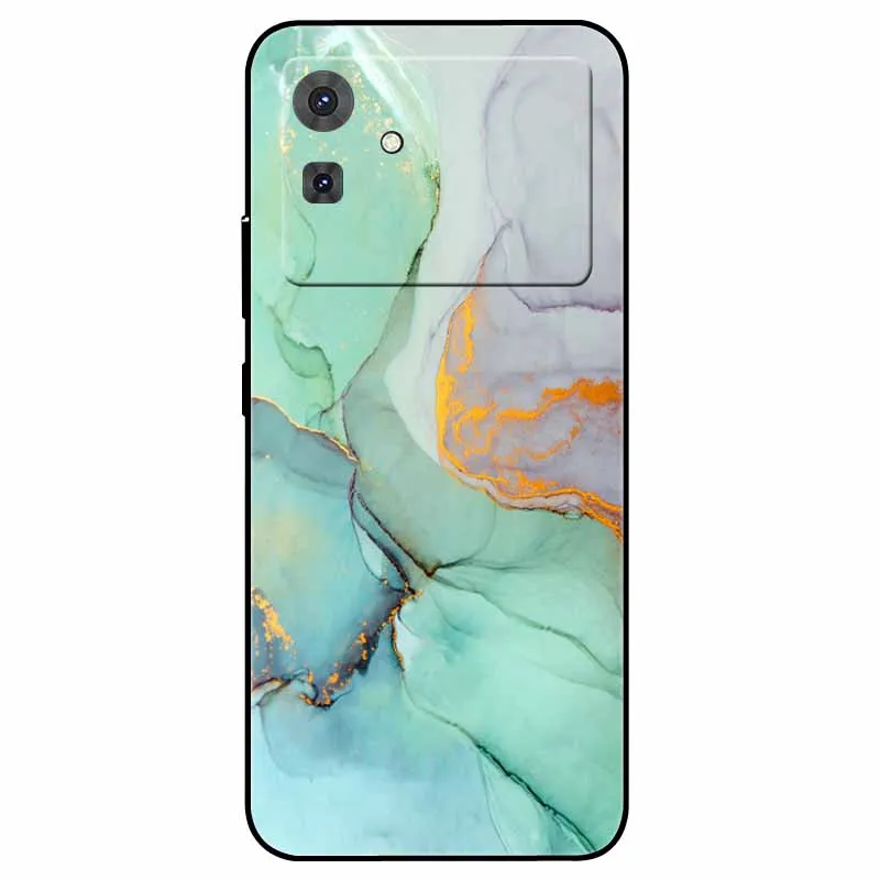 Floral Marble Silicone TPU Soft Phone Case with Cool Print Design