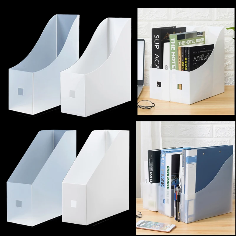 

Folding Document Storage Box Desktop File Organizer Box Multifunctional Magazine Files Holder Plastic Book Shelf Office Supplies