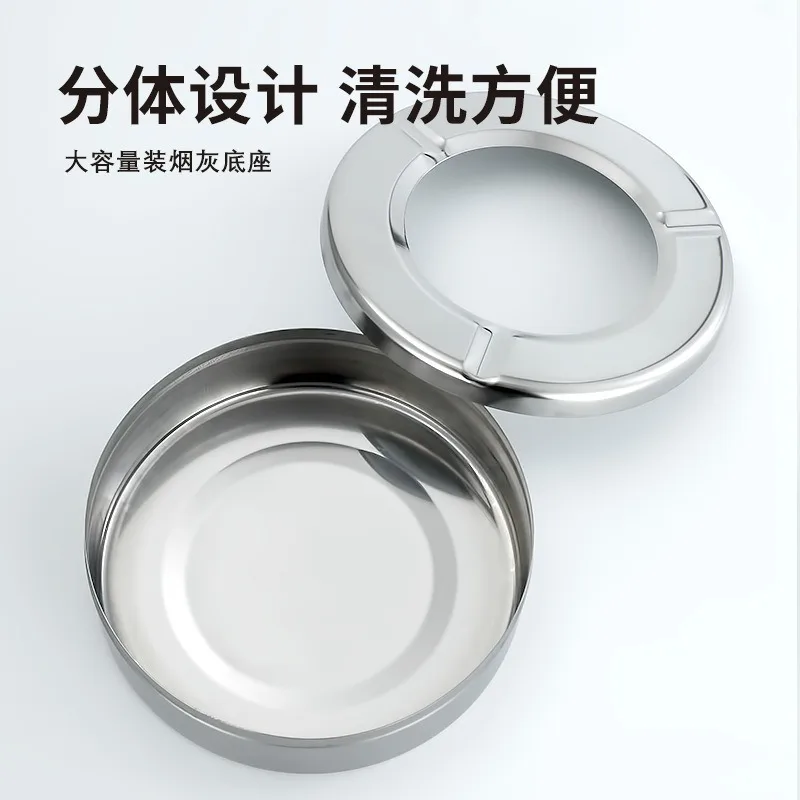 Round Stainless Steel Cigarette Ashtray Lid Smoking Accessories cigarettes ashtray stainless steel ashtray metal ashtray
