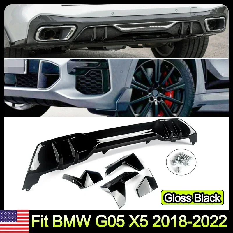 

Подходит для BMW G05 X5 M Sport 2018-2022 бампер диффузор комплекты для тела MP стиль глянцевый черный