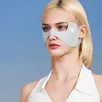 Summer Ice Silk Mask Sunscreen Face Scarf Solid Color Sunscreen Eye Patches UV Protection Sunscreen Veil Face Cover Riding 3