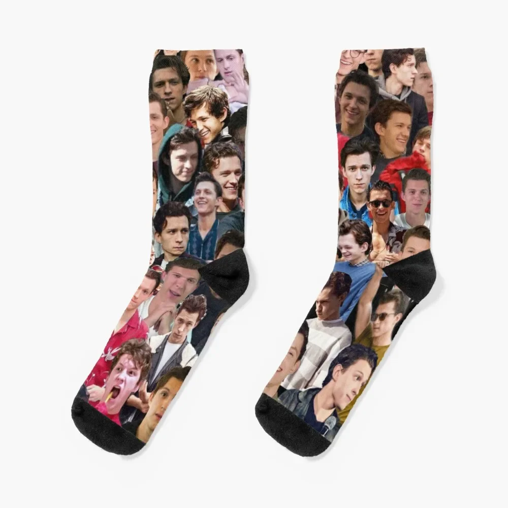 

Tom Holland College Socks christmass gift colored crazy Men Socks Women's