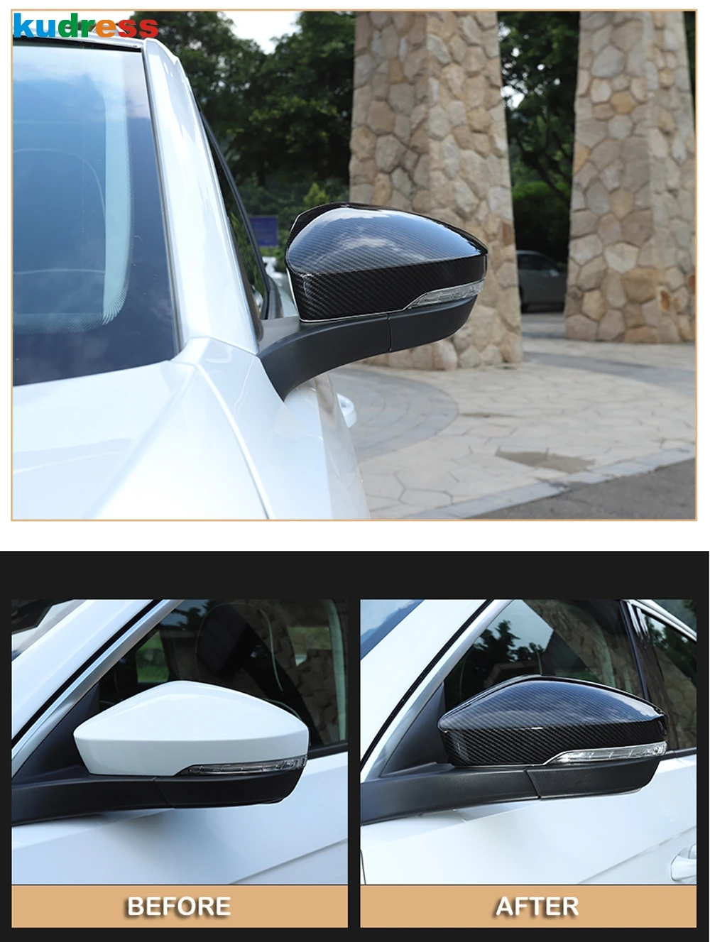 LHD Per Mercedes Benz BCES GLA GLB GLC 2016-2022 Porta Laterale Retrovisore Tornura Copertura Dello Specchio Retrovisore Copertura Protettiva  34
