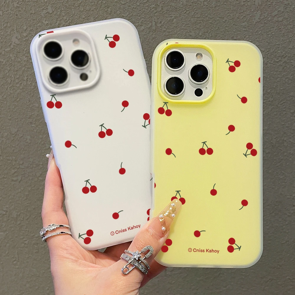 Adorable Cherry Cartoon Soft Silicone Phone Case