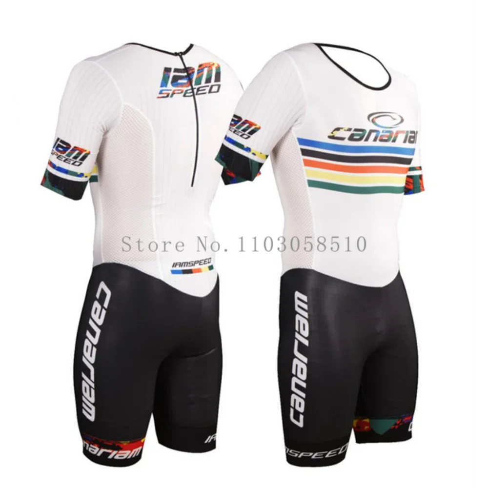 New Canariam Men's Skate Suit Roller Skate Speed Race Fast Skat Speed Skats Ciclismo Skating Jumpsuit Pro Team Tights Skinsuit