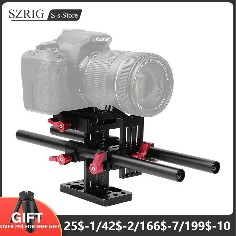 SZRIG Pro DSLR Shoulder Mount Support Rig With Manfrotto Quick Release
