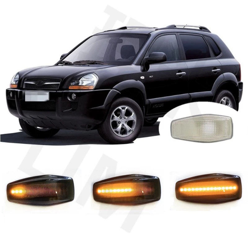 For Hyundai Tucson Jm 2004 2005 2006 2007 2008 2009 2010 Sequential  Indicator Dynamic Led Side Marker Signal Light Lamp - Lamp Hoods -  AliExpress