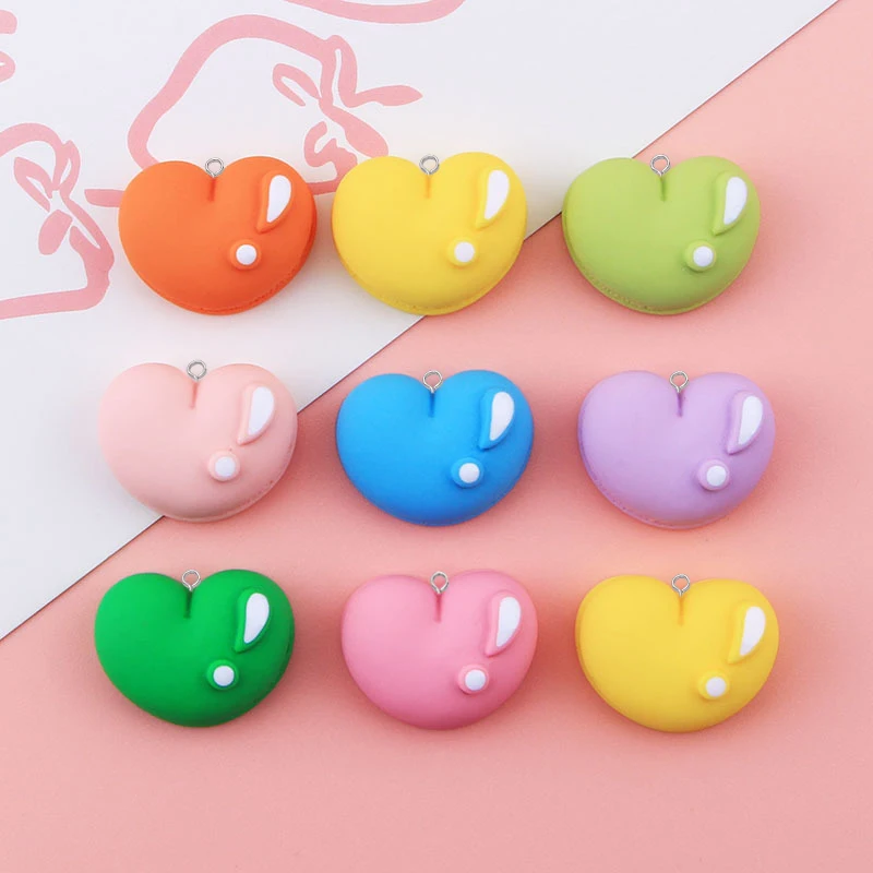 100Pcs Resina Kawaii Macaron Charms Ciondolo Gioielli Fai Da Te Fare Orecchini Collana Portachiavi Accessori Artigianali Fai Da Te