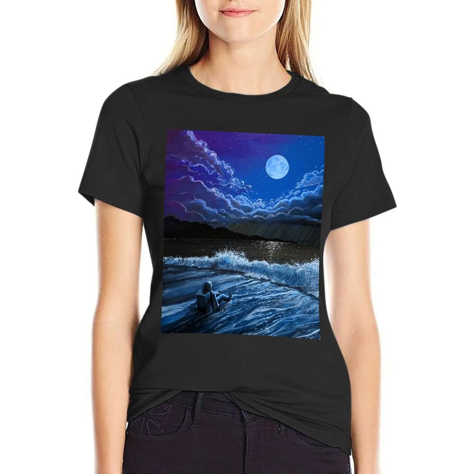 

High Tide T-shirt Female clothing graphics anime clothes workout t shirts for Women