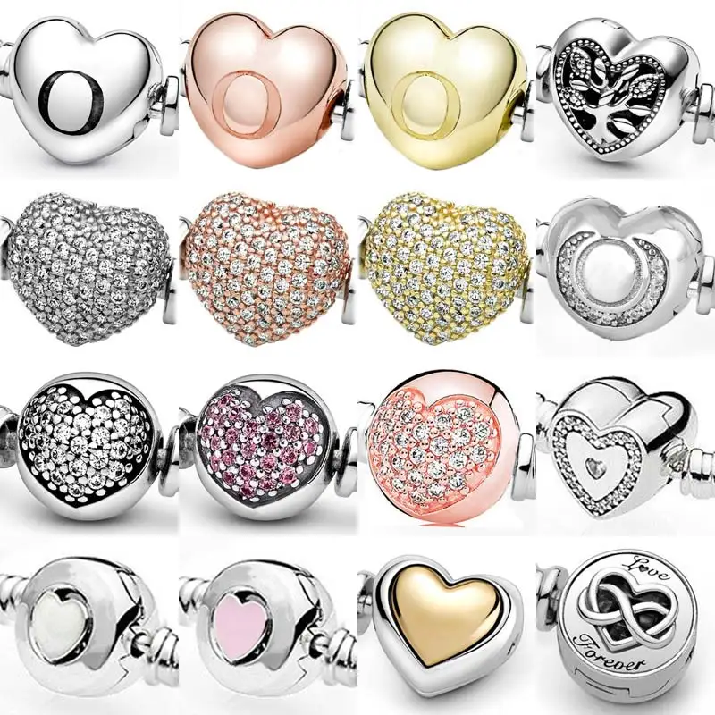

Original Moments Crystal Wishful Family Tree Heart Clasp 925 Sterling Silver Charm Fit Europe Bracelet Bangle Bead Diy Jewelry