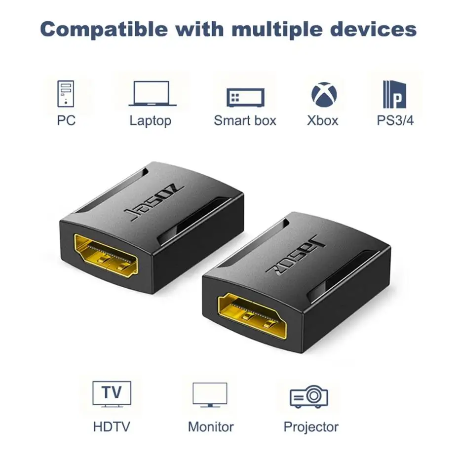 Jasoz 4K HDMI-kompatibel Extender Kabel Adapter Buchse Auf Buchse Konverter für Monitor PC PS4 TV Kabel Extender koppler – Detail 5