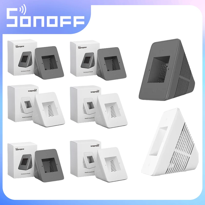 Sonoff Smart Panel Bracket Desk Enclosure Stand Per Nspanel Pro/ Nspanel Pc V0 Supporto Per Controller Desktop Grigio Bianco Facile Da Installare