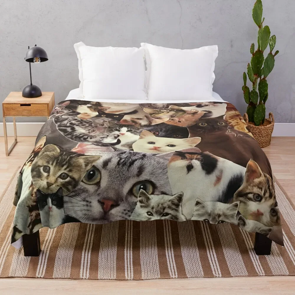 

Кошачий коллаж, плед, одеяло, очень большие пледы, детские одеяла