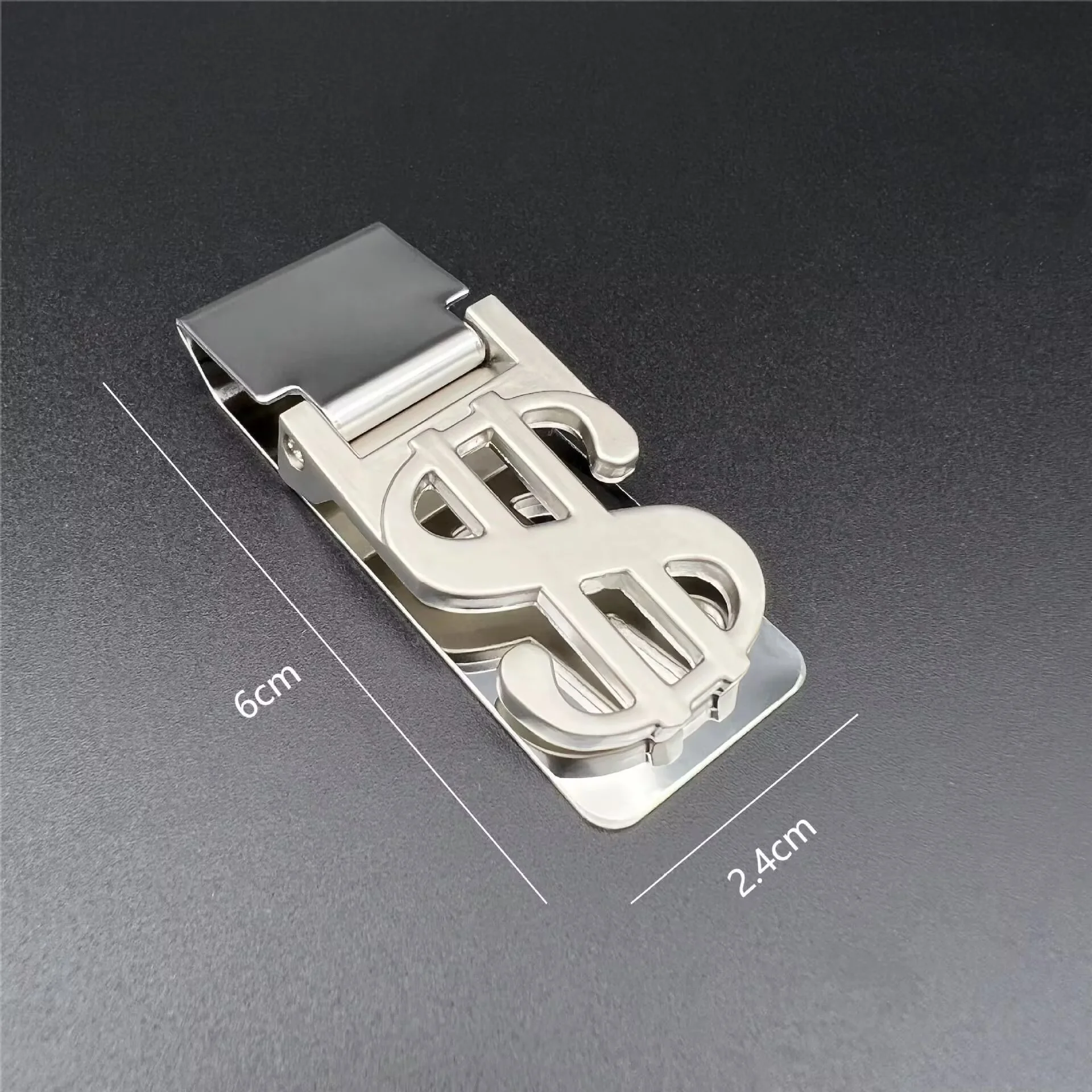 6 Stile, individueller Schriftzug, hochwertige Geldklammer-Geldbörse für Herren, Edelstahl-Metall-Geldklammer, einfacher Dollar-Geldklemmhalter – Detail 12