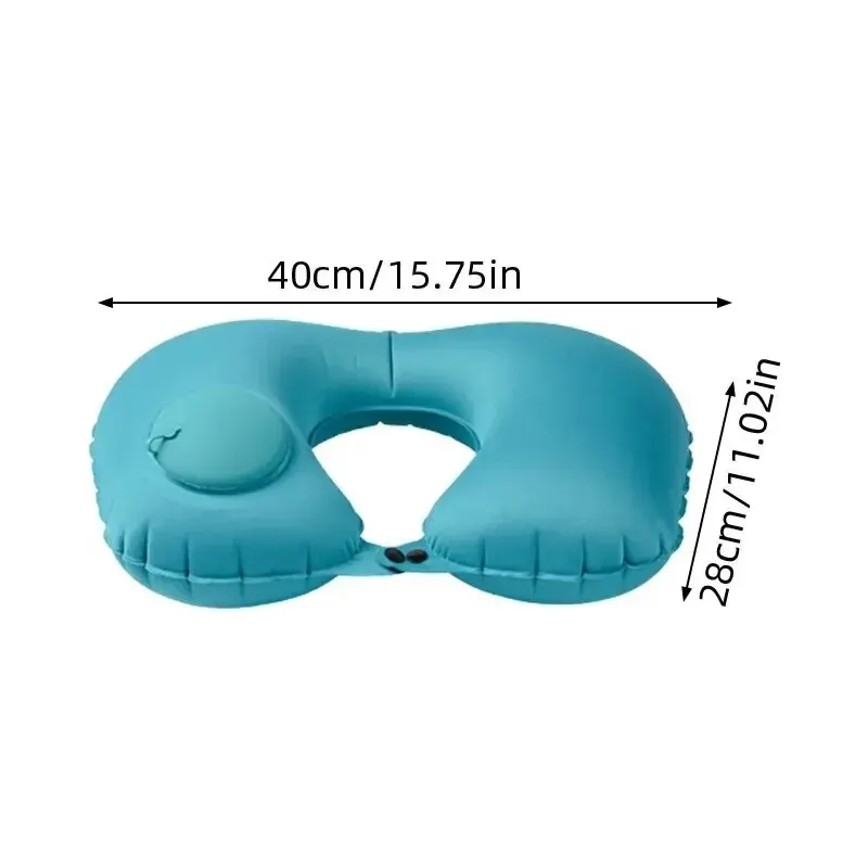 U Shape Neck Cushion Automatic Air Inflatable Pillow Compress Ring For Airplane Car Outdoor Travel inflatable neck pillow
