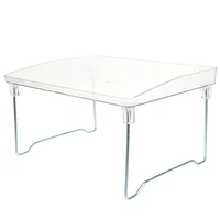 Clear Acrylic Desktop Storage Shelf Foldable Design Multi Purpose Rack Bathroom Bedroom Office Locker Shelves Holder Racks Home 1