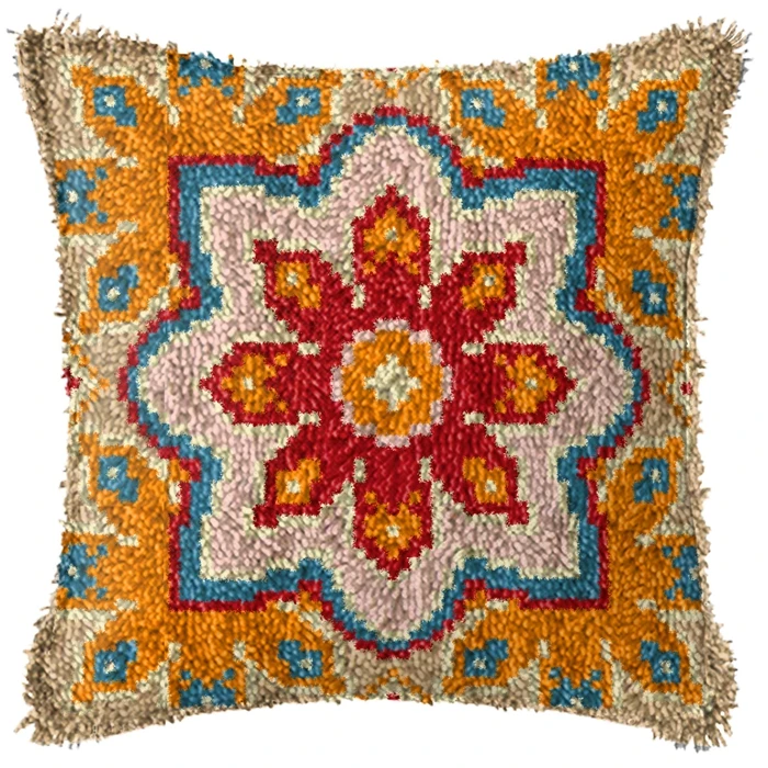 European Style Knooppakket Cross Stitch Cushion Latch Hook Carpet Kruissteek Borduurpakket Embroidery Kit Cross Stitch Pillow
