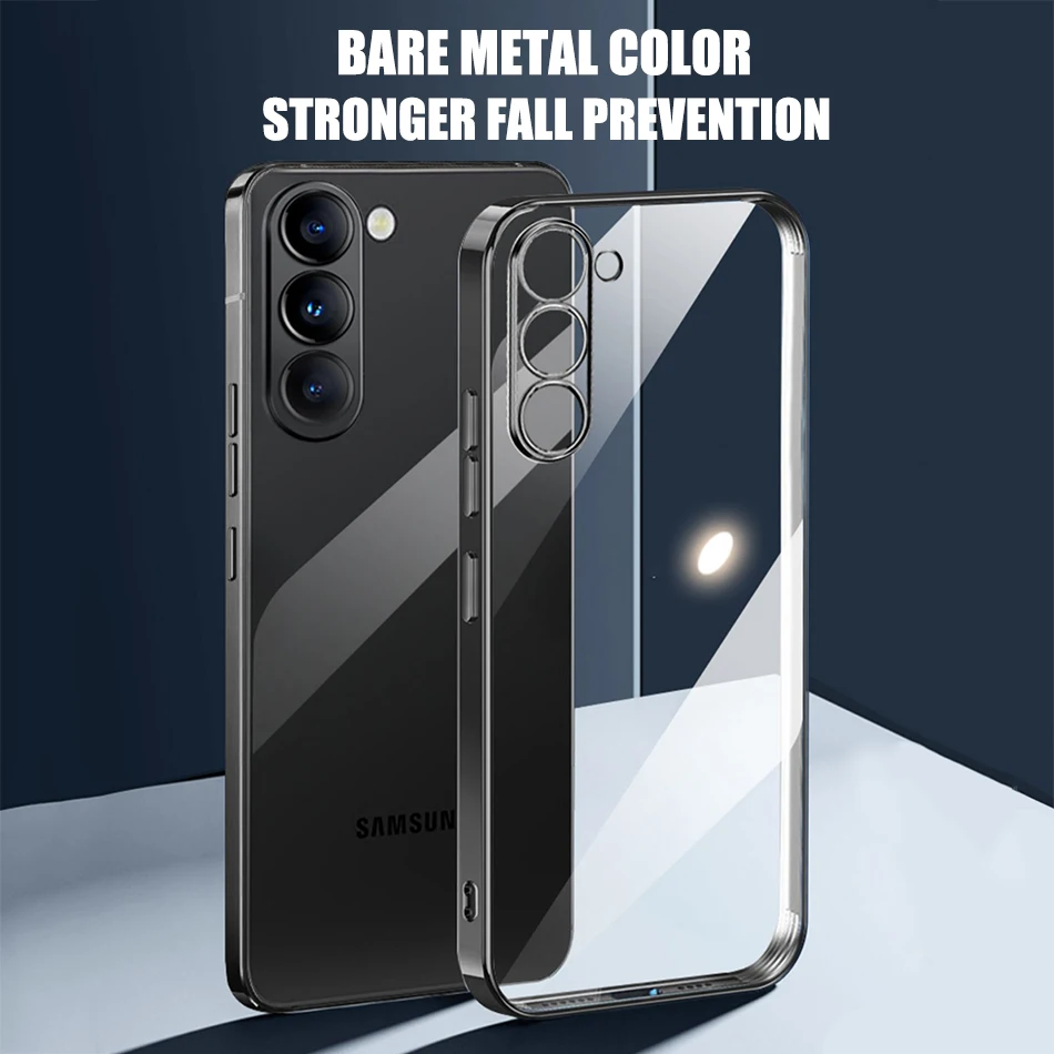 Clear Luxury Plating Bumper Shockproof TPU Phone Case