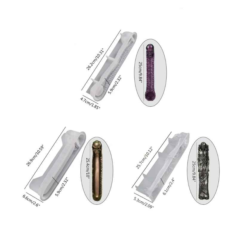 

N58F Incense Insert Silicone Molds DIY Cement Concrete Yoga Incense Stick Holder Mold