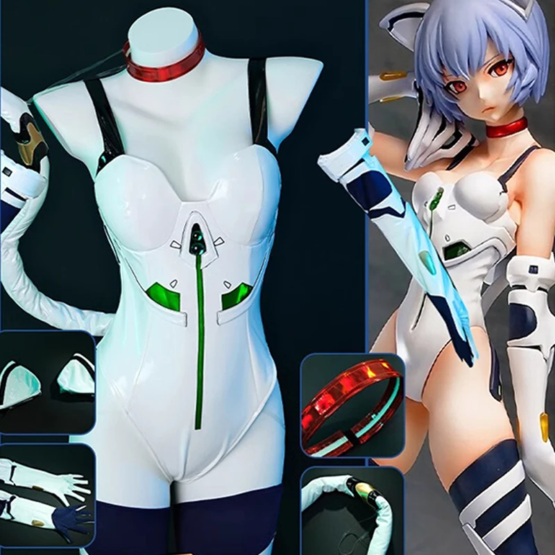 

Ayanami Rei Cosplay Costumes Jumpsuits Anime EVA Role Play Uniform Halloween Carnival Party Outfit For Women Girls