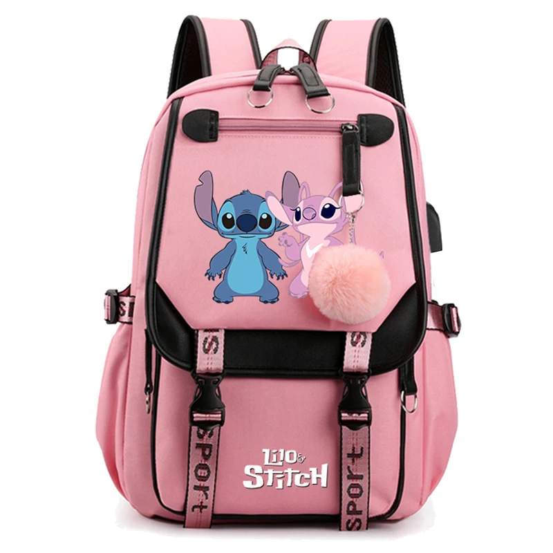

Lilo Stitch Backpack Cartoon Student Teenagers Bookbag Sport Rucksack for Boy Girl Bagpack Laptop Teens Travel School Knapsack