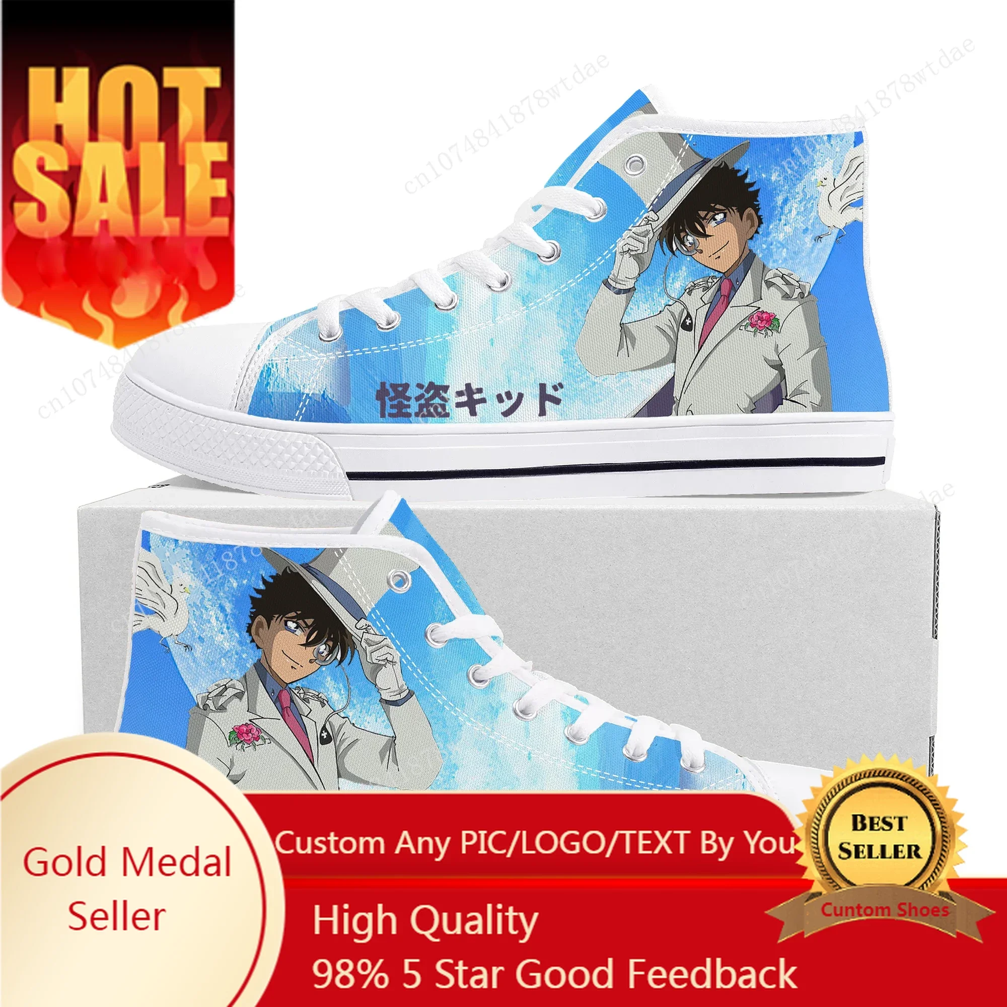 

Kid The Phantom Thief High Top Sneakers Mens Womens Teenager High Quality Canvas Sneaker Comics Manga Couple Customized Shoes