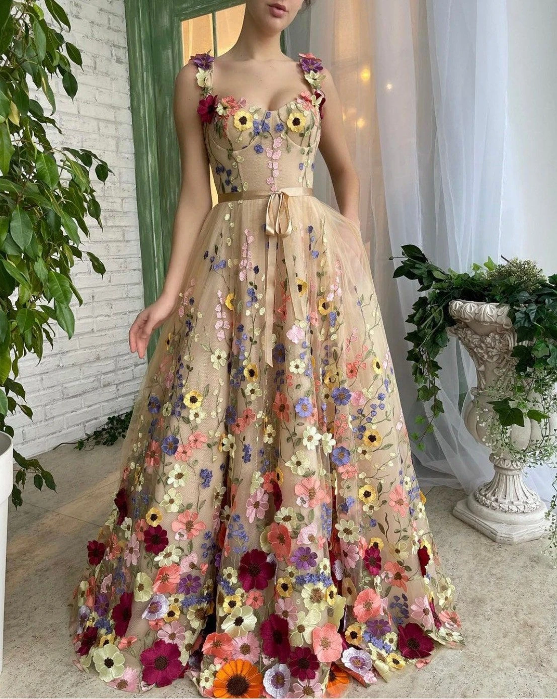 LO & LI Vestidos largos elegantes para ceremonia, vestidos de noche florales para ropa de fiesta y cena de boda, nueva 2021|Vestidos| - AliExpress