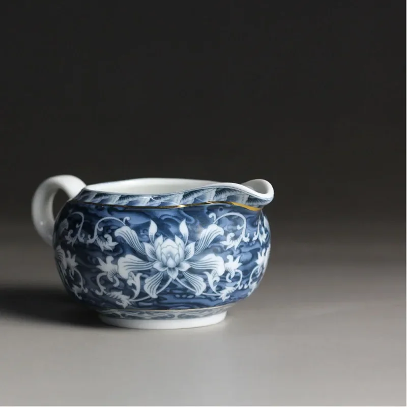 Chinese Tea Set Chinese Teaset Tea Jug Blue and White Porcelain Cup Ceramic Frothing Milk Coffee Latte Pot Drinkware Jingdezhen