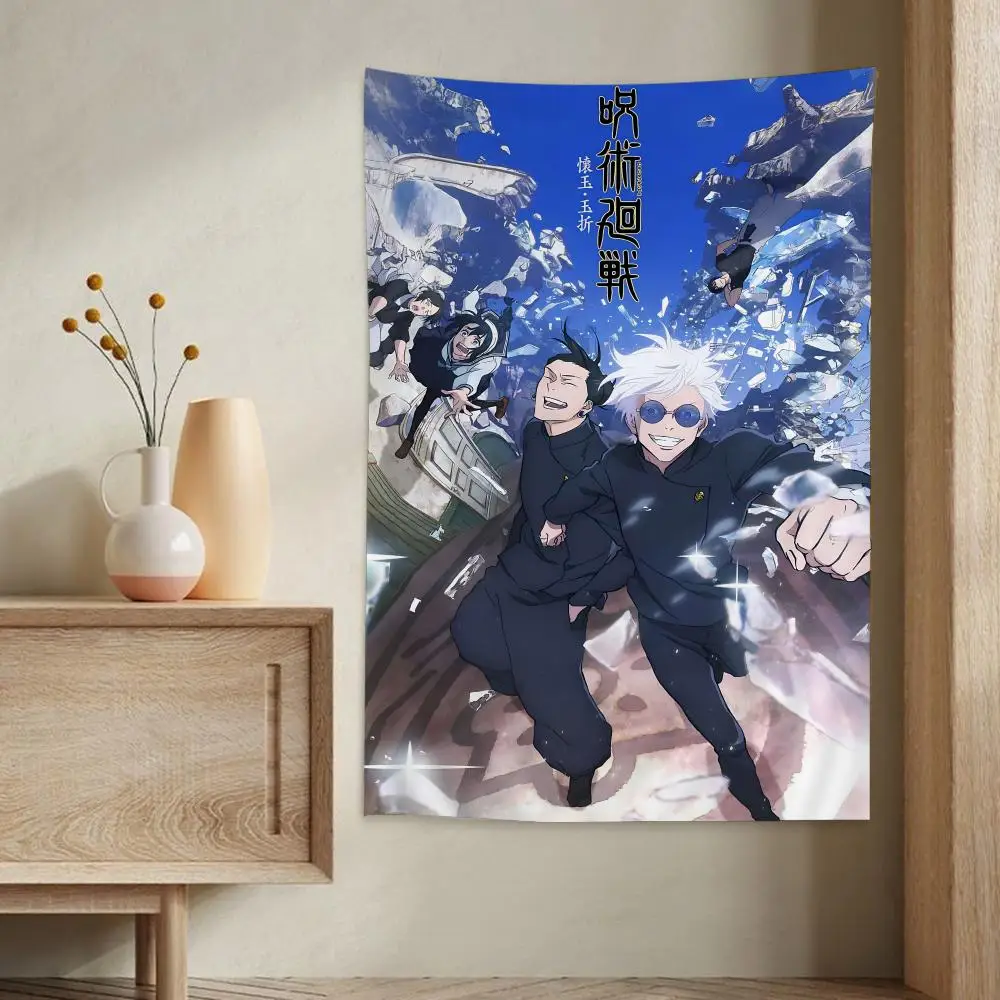 Anime Jujutsu Kaisen Tapestry Hanging Tarot Hippie Wall Rugs Dorm Wall Hanging Sheets