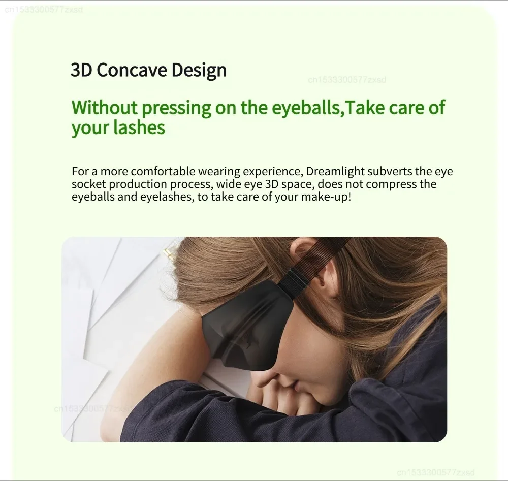Dreamlight 4S Eye Mask Sleep 3D Stereoscopic Aid for Men Women Adult for Sleeping Block Out Light Adjustable Eye Masks