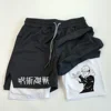 Itadori Yuji 2 in 1 Compression Shorts for Men Anime Jujutsu Kaisen Performance Shorts Basketball Sports Gym Shorts with Pockets 1