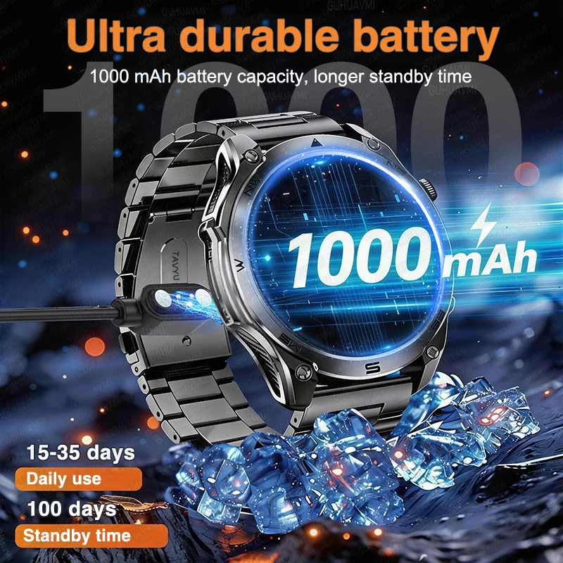 Nuovo Smartwatch GPS 2026 per Uomo, Navigazione con Mappa, Robusto e Durevole, Batteria Grande da 1000mAh, Impermeabile 10ATM, per Nuoto e 170+ Sport - Image 2