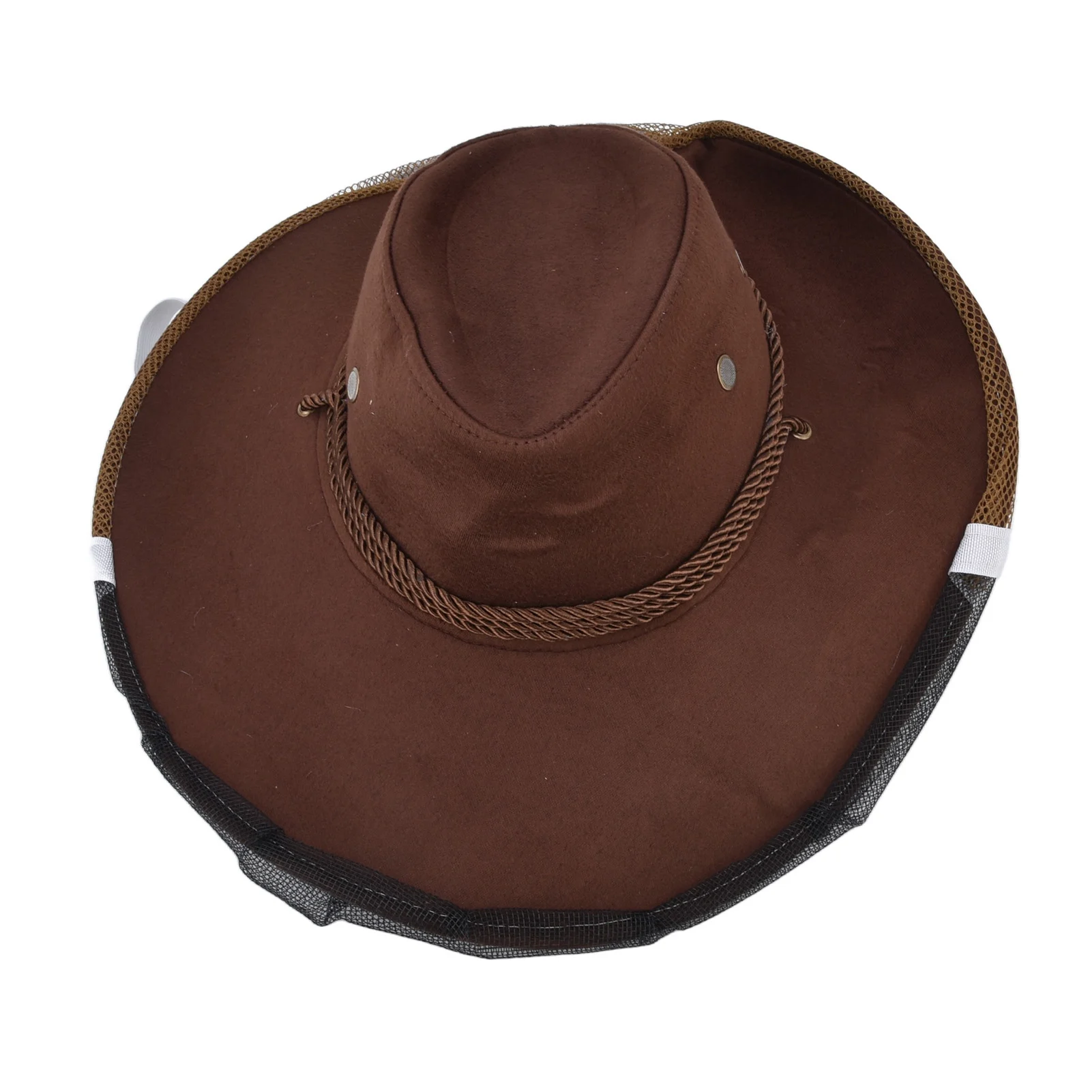 Beekeeper Cowboy Hat Tightening Design Breathable Mesh Beekeeping Veil Hat For Beekeepers Fishermen Hunters Campers