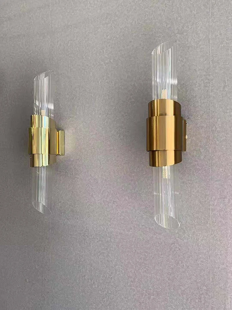Description Picture 2 of itemNordic LED Wall Lamp Modern Light Luxury Gold Wall Light Glass Lampshade Sconces Indoor Lighting Room Decor For Bedroom Bedside