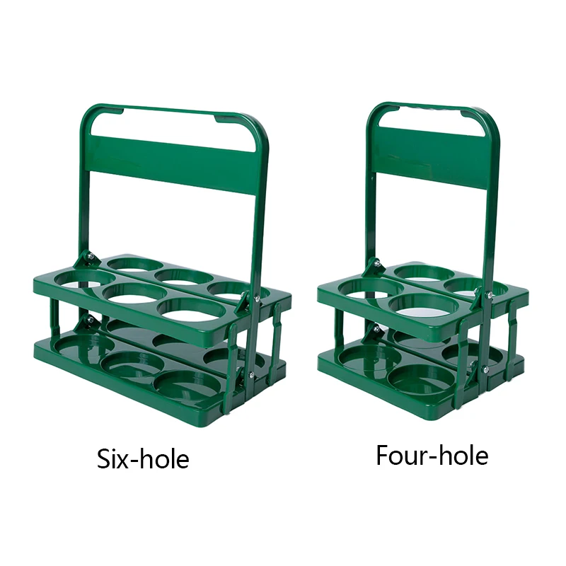 Portable Beer Carrier 4/6 Pack Folding Drinks Holder Six Pack Beer Rack Collapsible Plastic Reusable Wine Cup Rack 6