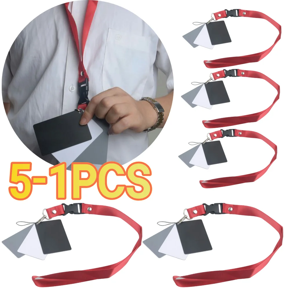 51PCS18degreeSmallGrayCardwithNeckStrapColorCorrectionCard
