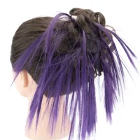 Chignon synthétique en désordre, faux chouchous, Extension de cheveux bouclés, queue de cheval, Chignon, bandeau, chignons pour femmes 3