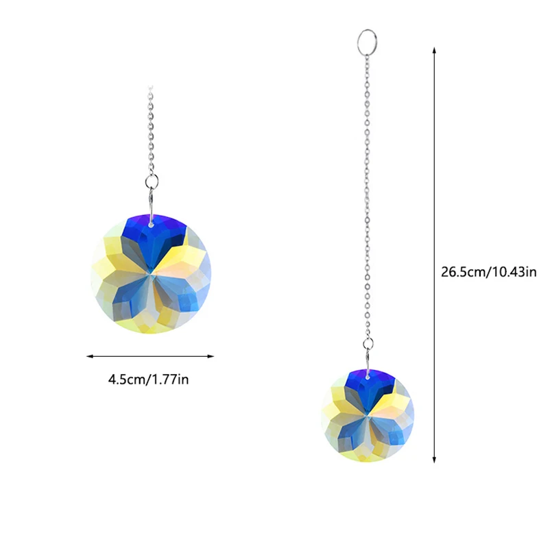 Catches Crystal Sun Lucky Clover Prism Rainbow Maker Suncatcher Hanging Feng Shui Sunlight Collection Chandelier Pendant Decor