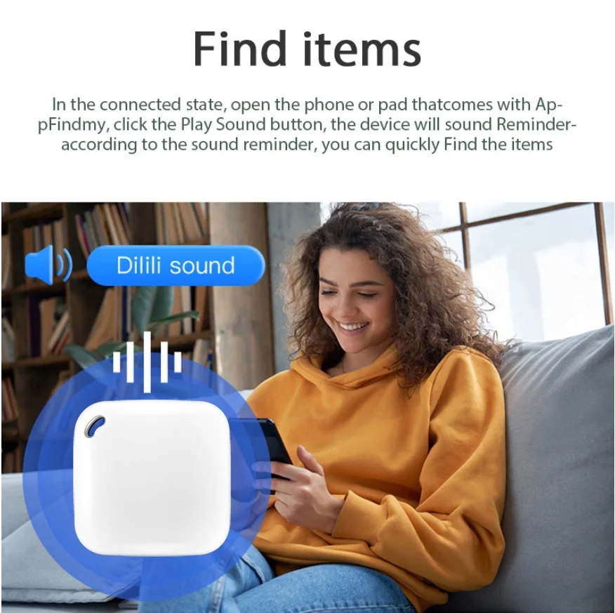 Smart GPS Tracker Works With Apple Find My APP Pet Kids Luggage Key Tracking Glo