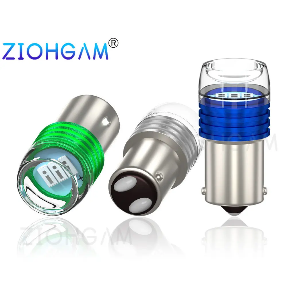 

ZIOHGAM 1x 1156 Strobe 1157 Flash Led BA15S BAY15D P21/5W P21W R5W R10W Bulb Car Light S25 5630 Tail Brake Reverse Signal Lamp