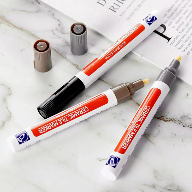 12 Color White Waterproof Tile Marker Grout Pen Wall Seam Pen marker pen tile grout marker paint pen tile repair pen art pens For Tiles Floor Bathroom Decontamination Seam Repair Tools