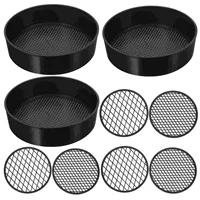 3 Sets Soil Sieve Earth Sand Sieves Toys Sifter Plastic Planting Filter Sifting Pan Gardening Tool Grid 1