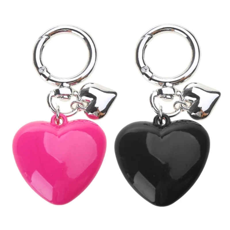 

Fast Reach Elegant Heart Key Rings Bag Decoration Alloy Keychain Jewelry for Bag Car Key