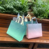 10pcs Non-woven Fabric Portable Bags Clothing Store Shop Color High Grade Packing Bag Women's Wear Gift Fashion Handle Storage 2